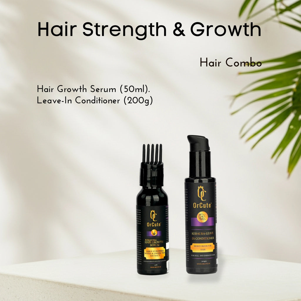 OrCute Hair Growth & Silk Smooth Leave-In Care Duo