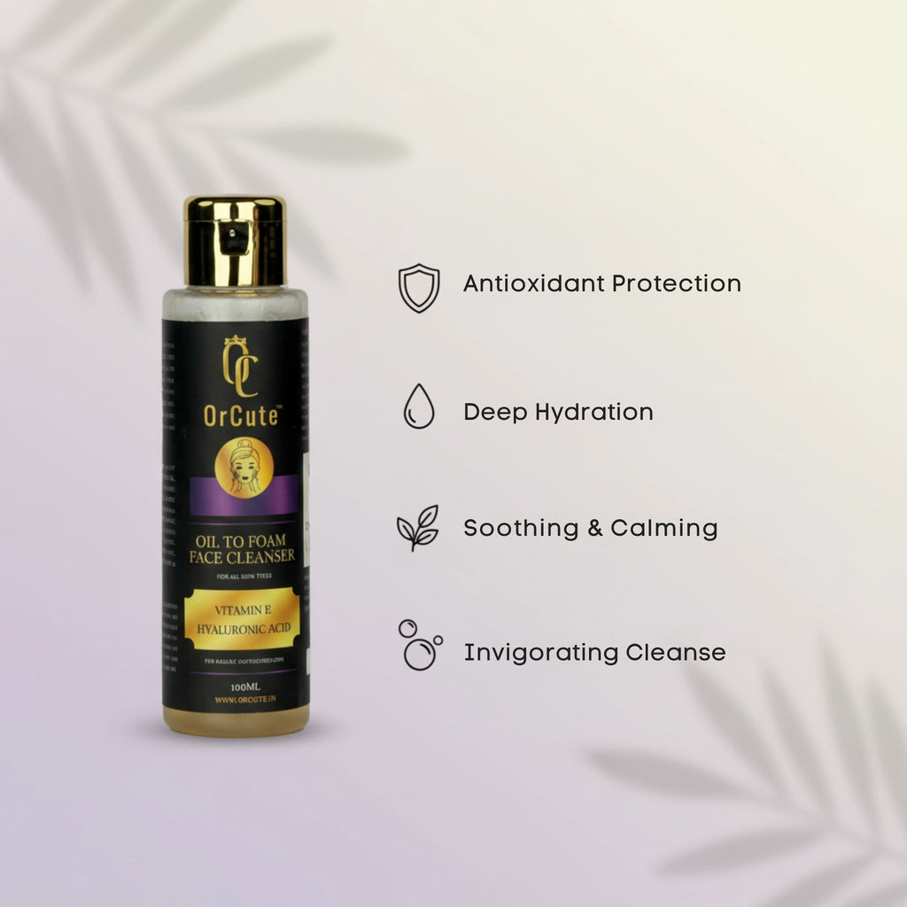 OrCute Dual-Action Oil-to-Foam Face Cleanser 100ml